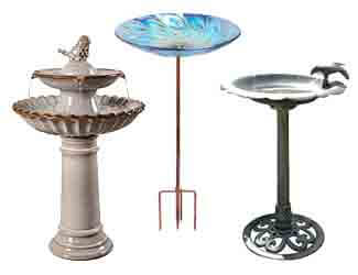 different types of birdbaths
