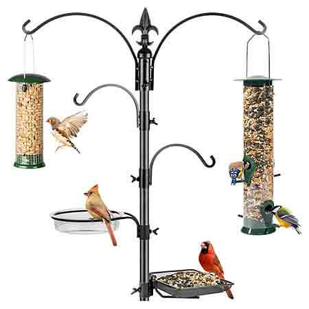 grey bunny bird feeder stand