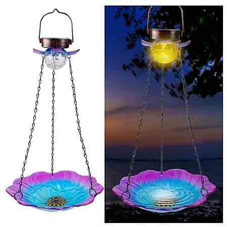 MAGGIFT Solar Powered Bird Bath