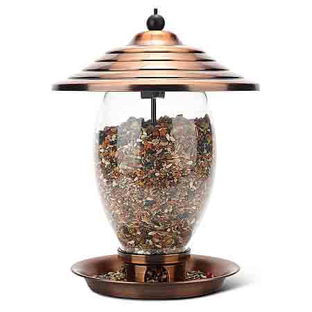 Realead Metal and Glass Bird Feeder Realead Metal and Glass Bird Feeder