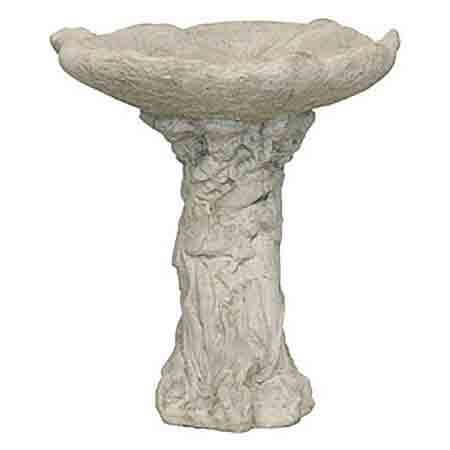 Solid Rock Stoneworks Lily Pad Stone Birdbath
