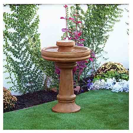 alpine classic brown bird fountain