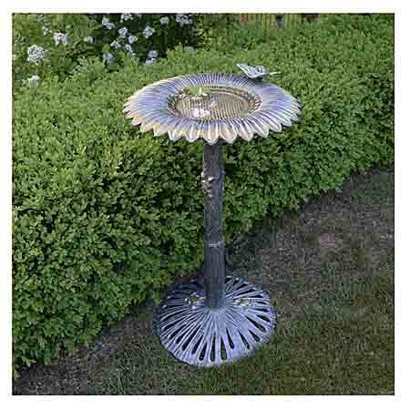 Oakland Living Sunflower Butterfly Bird Bath